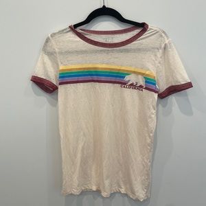 Women's Freeze "California" Ringer Tee Size M